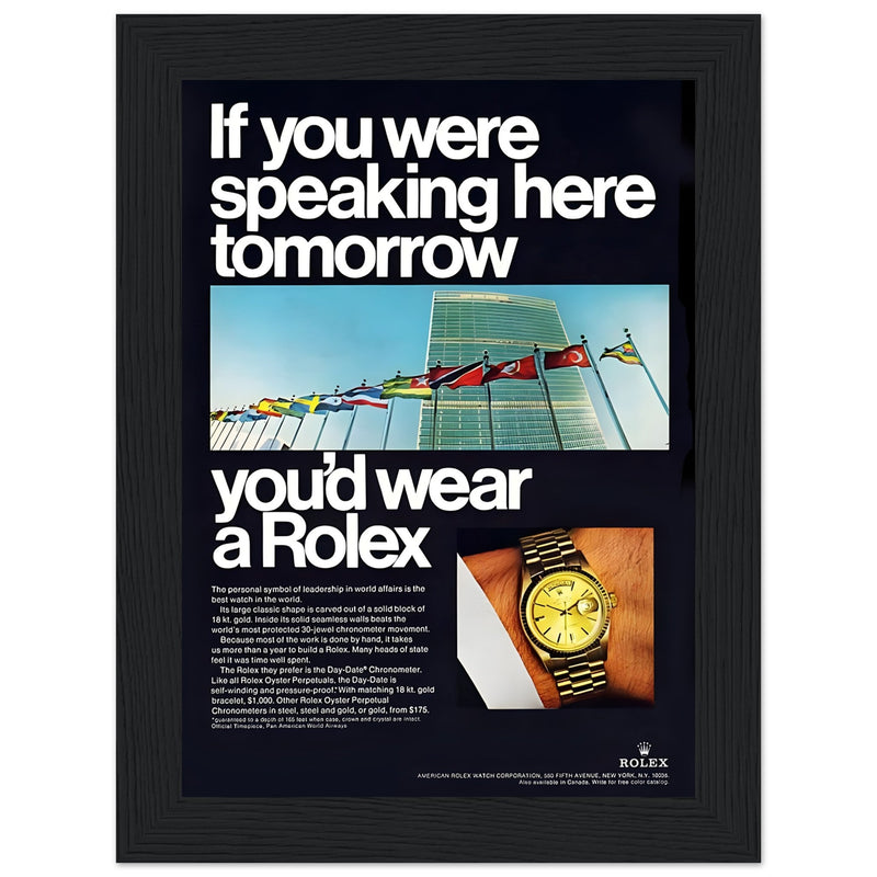 Rolex Day-Date UN Vintage Poster Ad