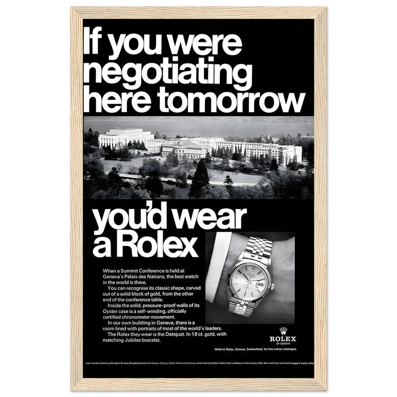 Rolex Datejust Geneva Vintage Poster Ad