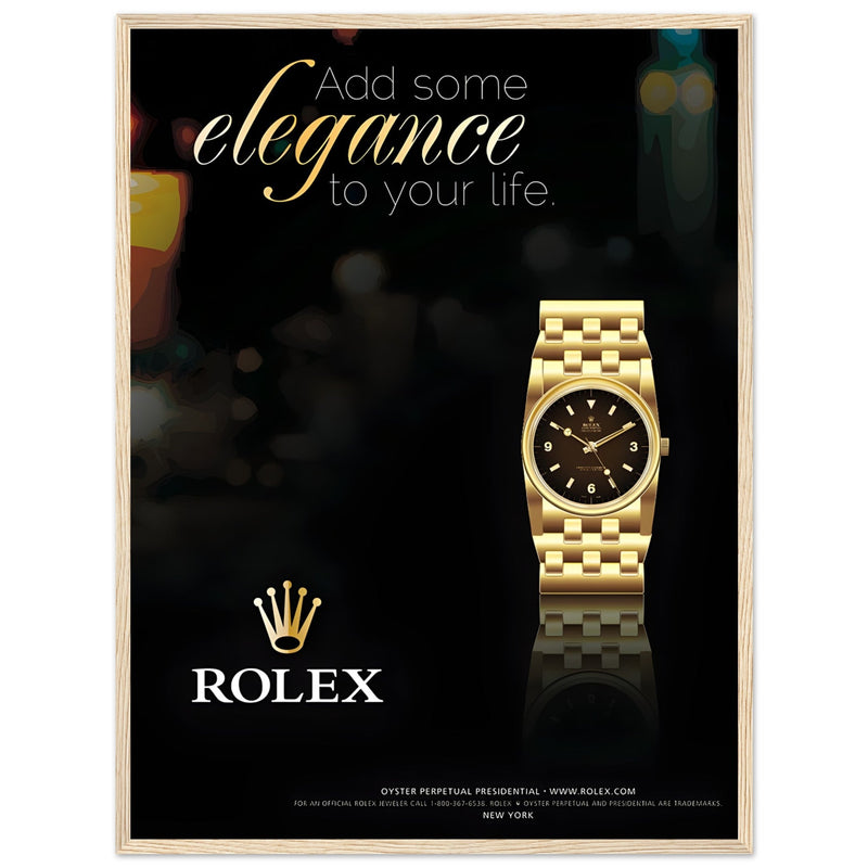 Rolex Elegance Vintage Poster Ad