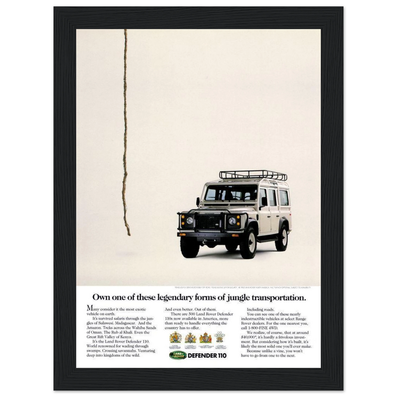 Land Rover Defender Vintage Poster