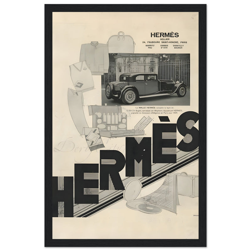 Hermes Fashion Vintage Poster Ad