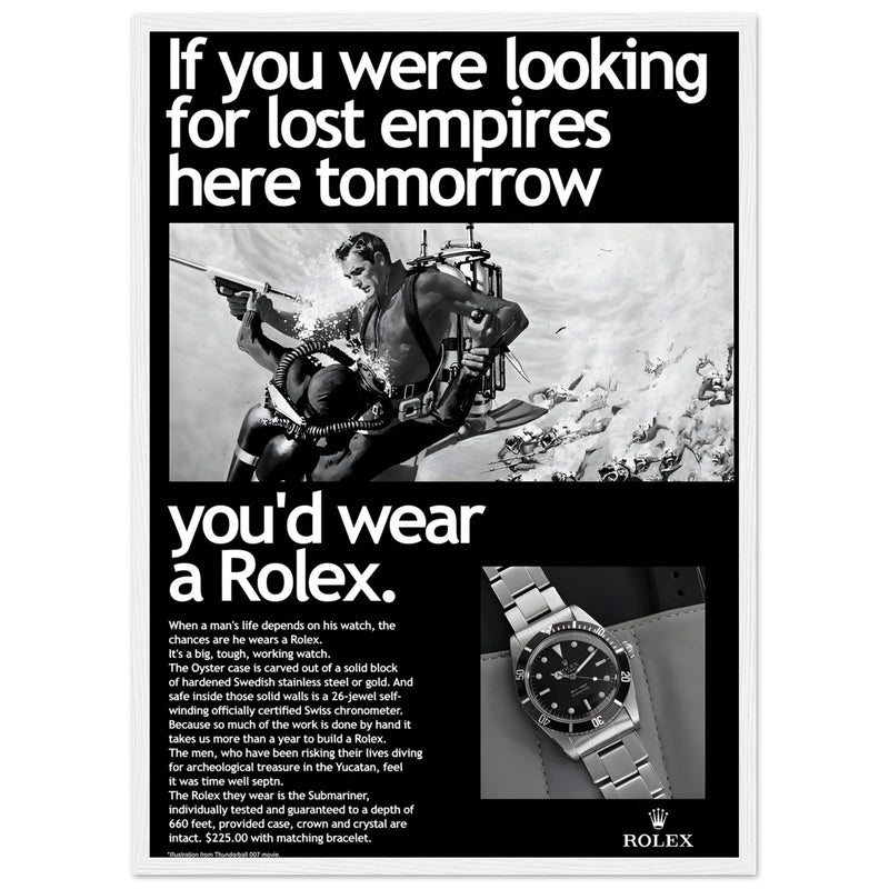 Rolex Submariner Vintage Poster Ad
