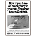 Porche 24 Road Assistance Vintage Poster Ad
