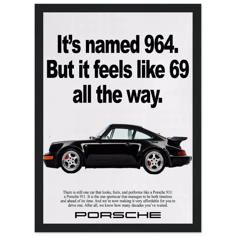 Porsche 964 - 69 Vintage Ad Poster