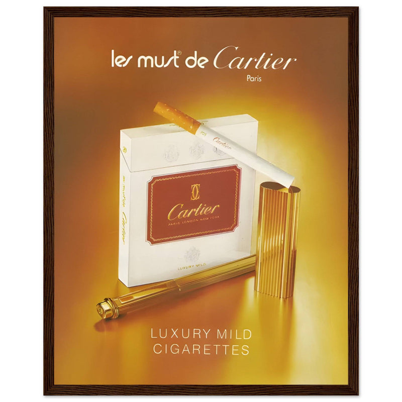 Cartier Luxury Mild Cigarettes Vintage Poster Ad