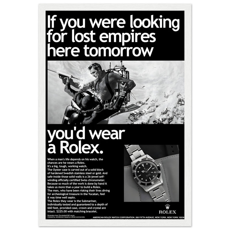 Rolex Submariner Vintage Poster Ad