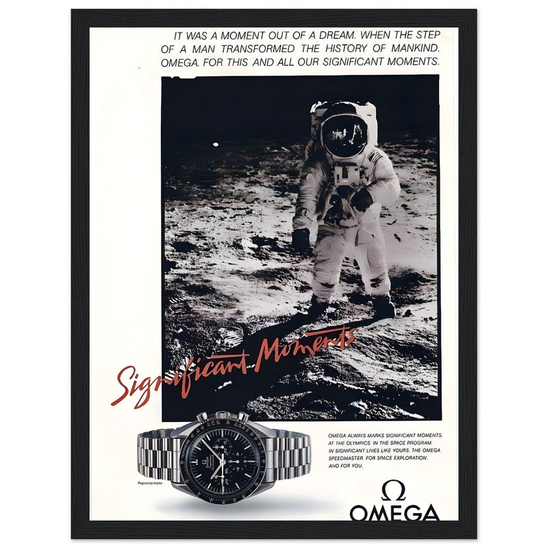 Omega Moon Vintage Poster Ad