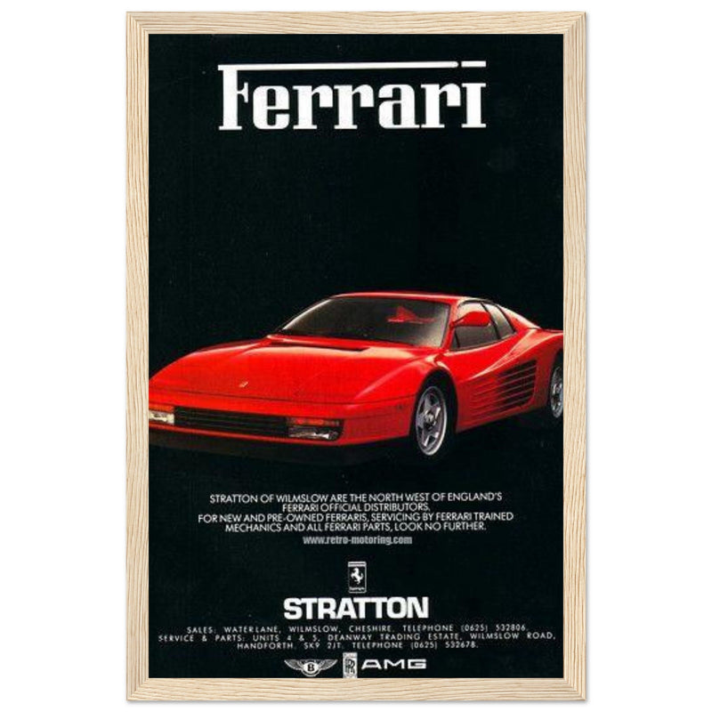 Ferrari Stratton Vintage Poster Ad