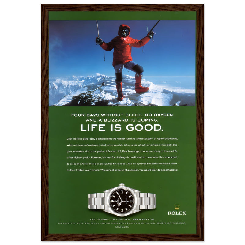 Rolex Life is Good Vintage Poster Ad