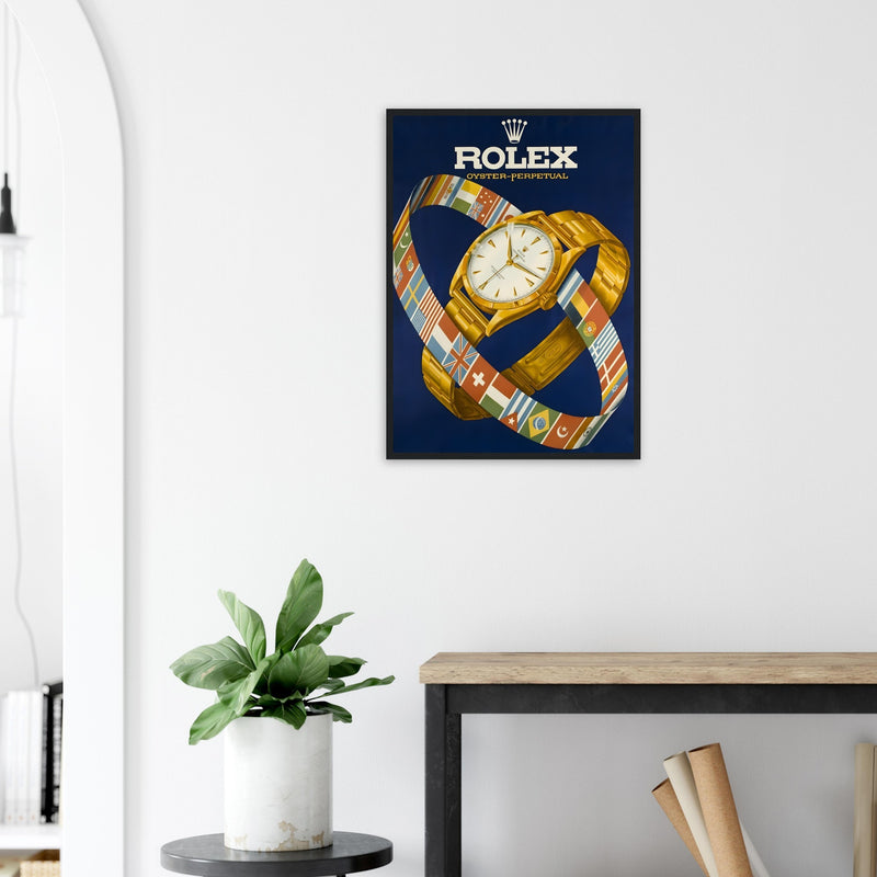 Rolex Advertising Golden Age Oyster Perpetual Vintage Poster