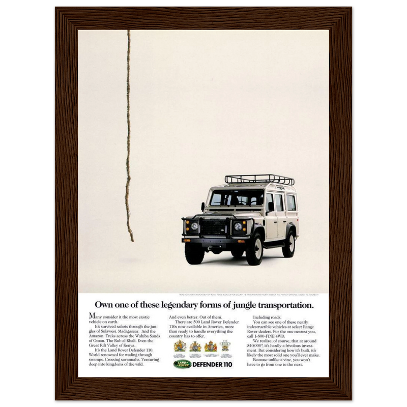 Land Rover Defender Vintage Poster