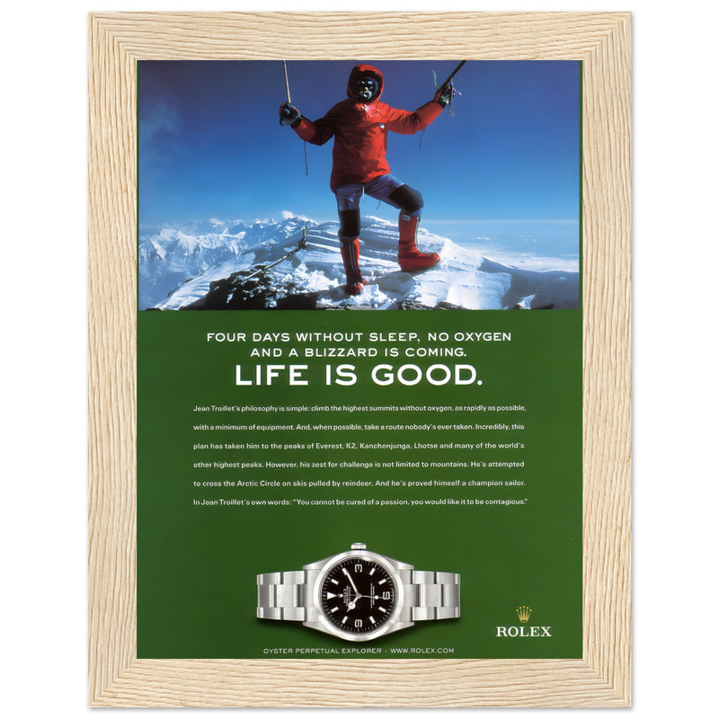 Rolex Life is Good Vintage Poster Ad