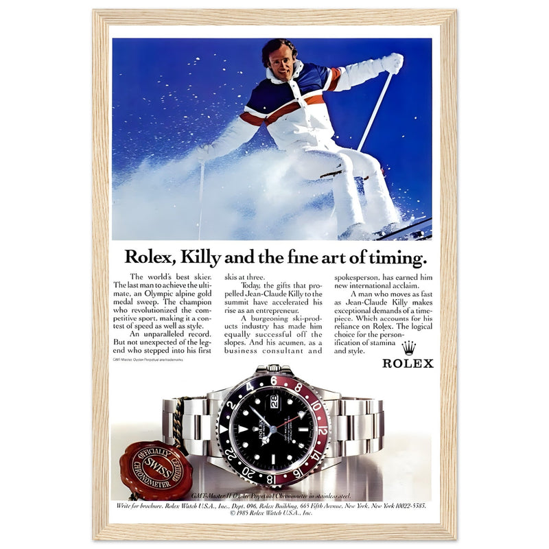 Rolex Alpine Gold Medal Sweep Vintage Poster