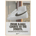 Nike Court to the streets Vintage Poster Ad