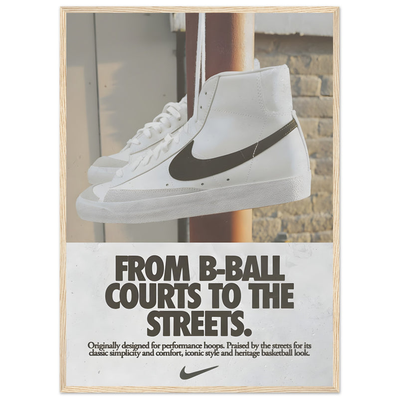 Nike Court to the streets Vintage Poster Ad