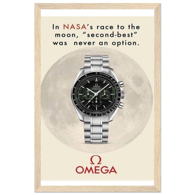 Omega Race to the Moon Vintage Poster Ad