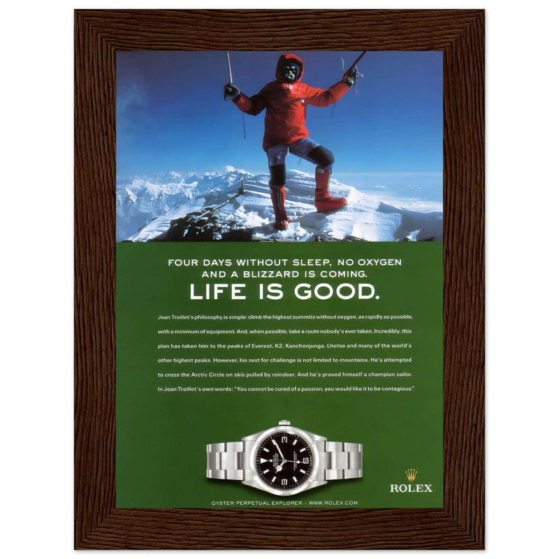Rolex Life is Good Vintage Poster Ad