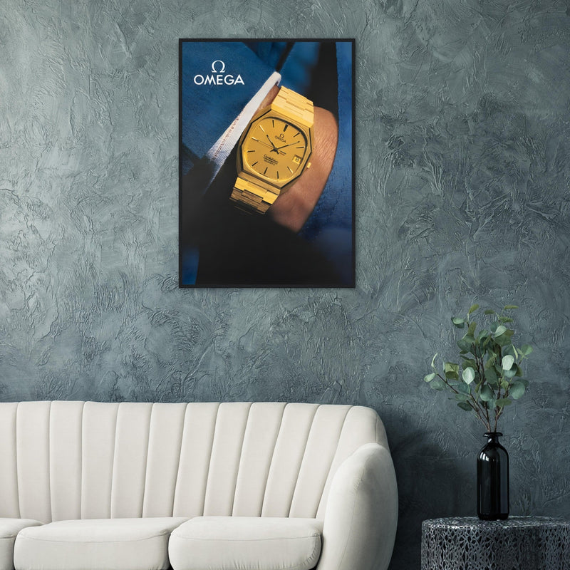 Omega Gold Vintage Poster Ad