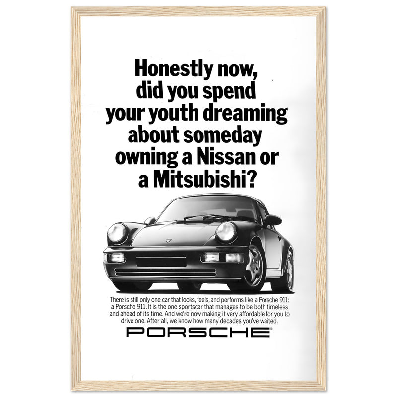 Porsche 911 Vintage Ad Poster