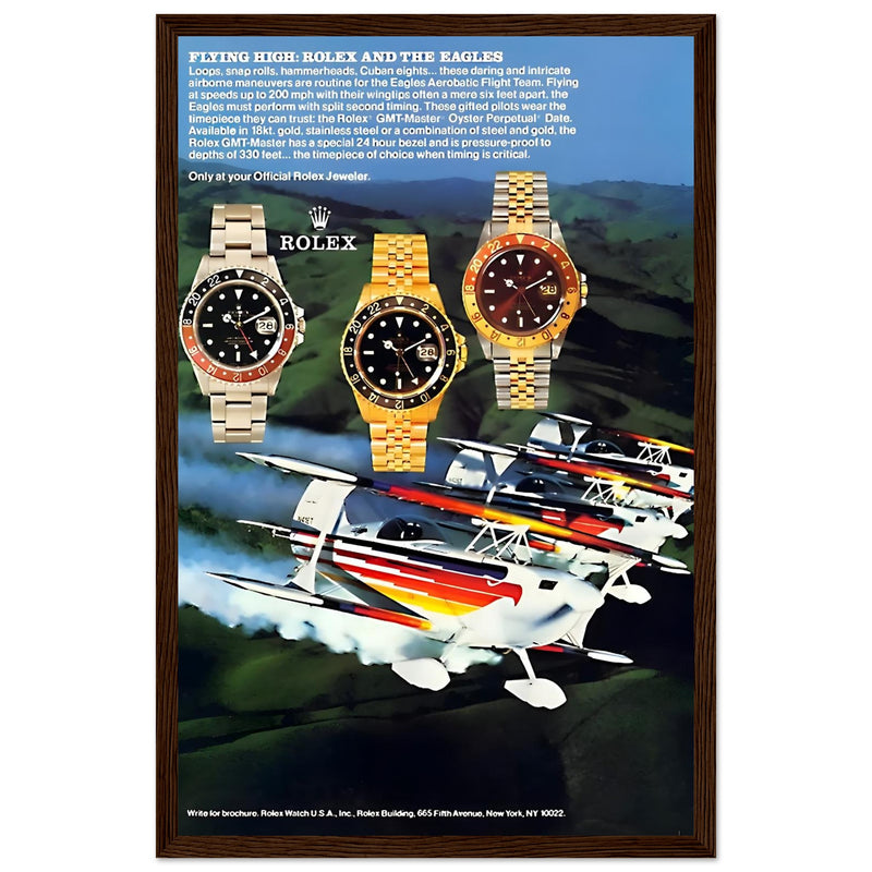 Rolex GMT Master Vintage Poster Ad