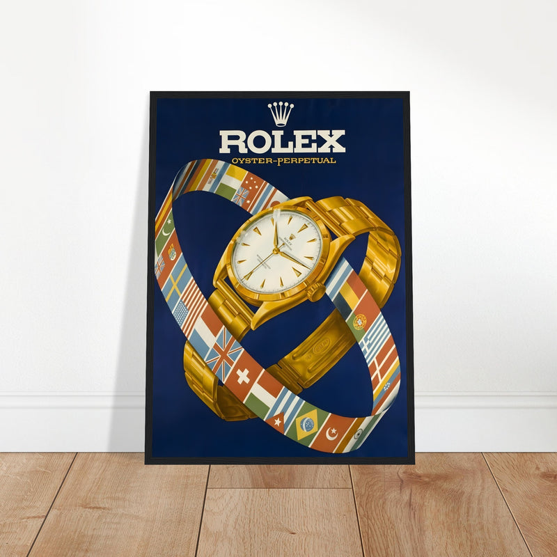 Rolex Advertising Golden Age Oyster Perpetual Vintage Poster