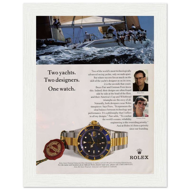 Rolex Yacht Submariner Vintage Poster Ad
