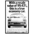 Porsche 99% Resale Price - Vintage Ad Poster