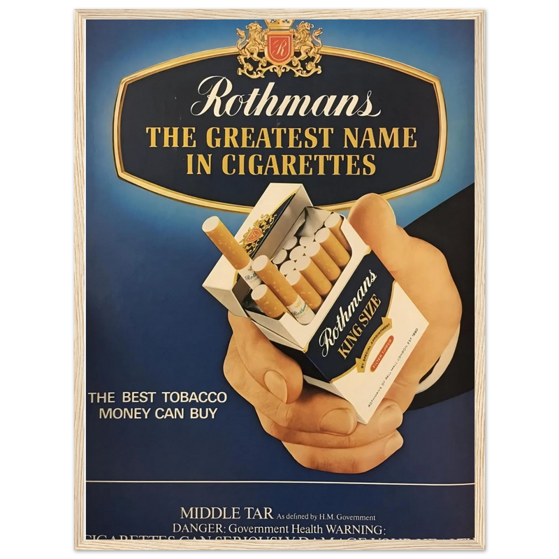 Rothmans Vintage Poster - The Greatest Name In Cigarettes