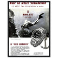 Avec La Rolex Submariner Vintage Poster Ad