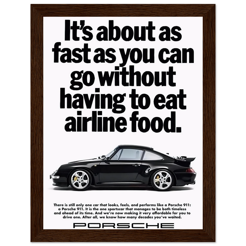 Porsche 911 Vintage Poster - Airline Food