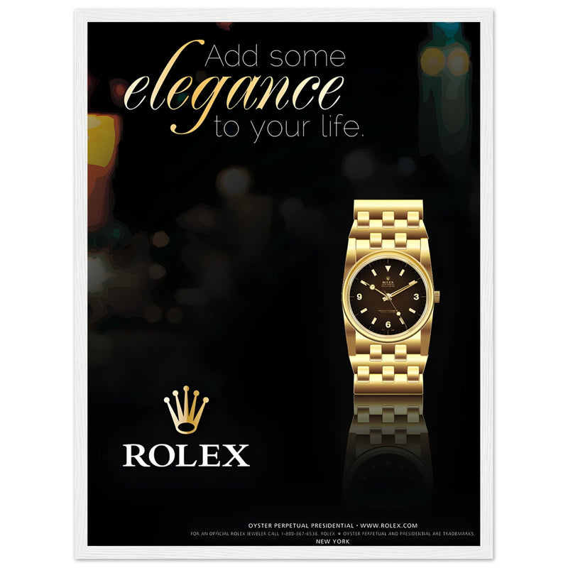 Rolex Elegance Vintage Poster Ad