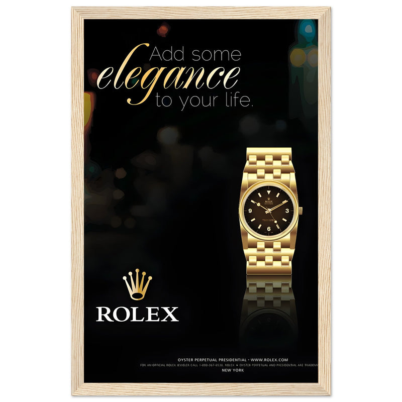 Rolex Elegance Vintage Poster Ad