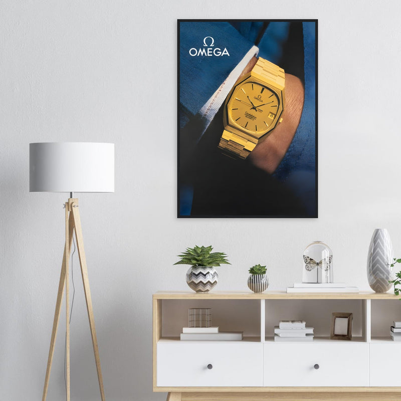 Omega Gold Vintage Poster Ad
