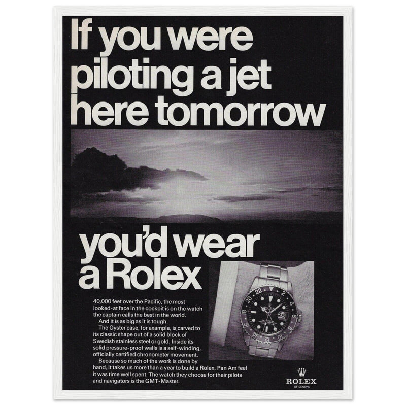Rolex Jet Pilot Vintage Poster Ad