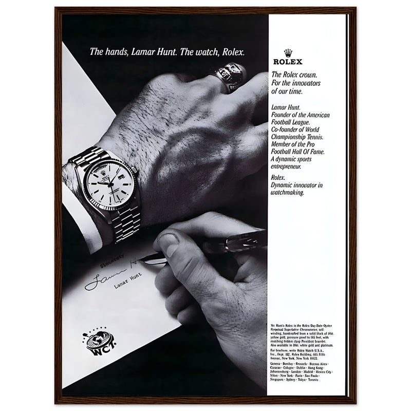 Rolex Lamar Hunt Vintage Poster Ad