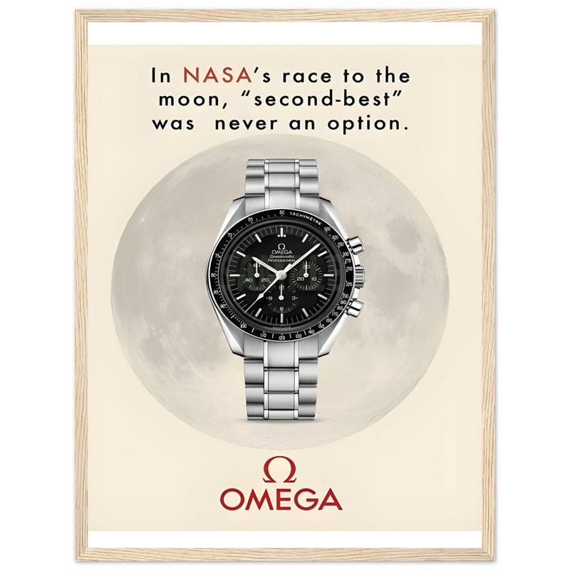 Omega Race to the Moon Vintage Poster Ad