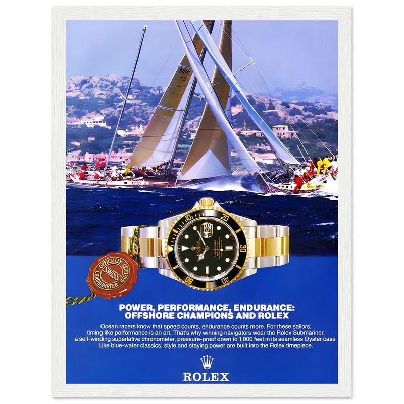 Rolex Submariner Offshore Champions Vintage Poster Ad