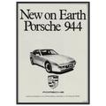 Porsche 944 New on Earth Vintage Poster Ad