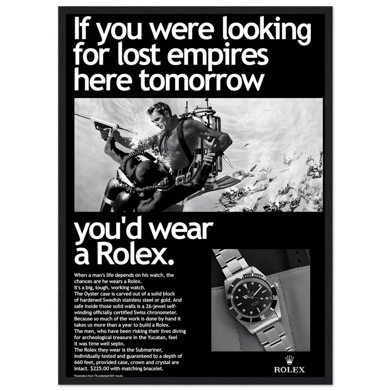 Rolex Submariner Vintage Poster Ad