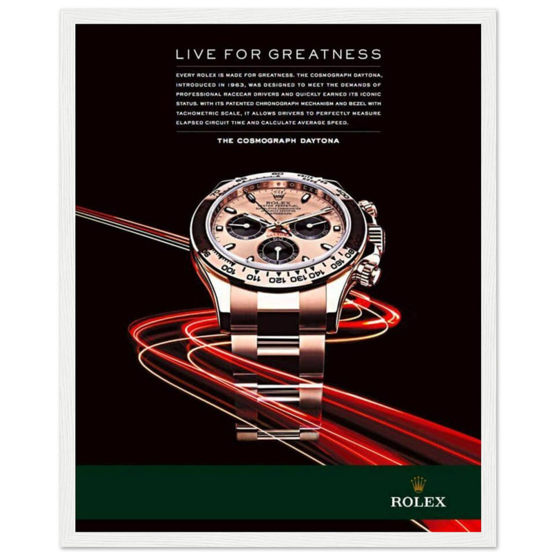 Rolex Live For Greatness Vintage Poster Ad
