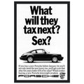 Porsche Tax Vintage Poster Ad