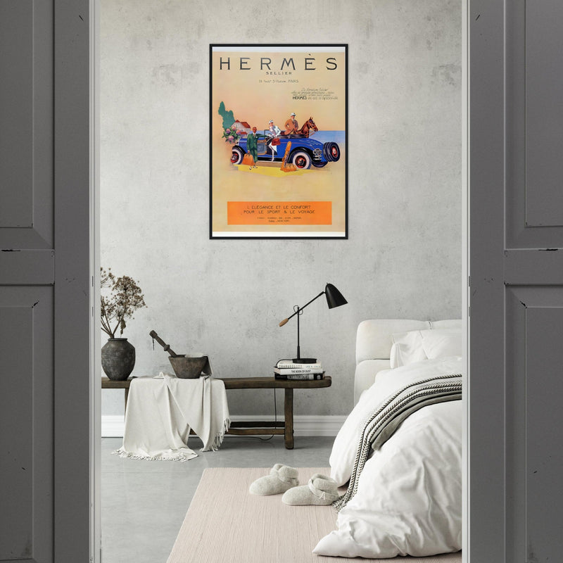 Hermes Paris Car Vintage Poster Ad