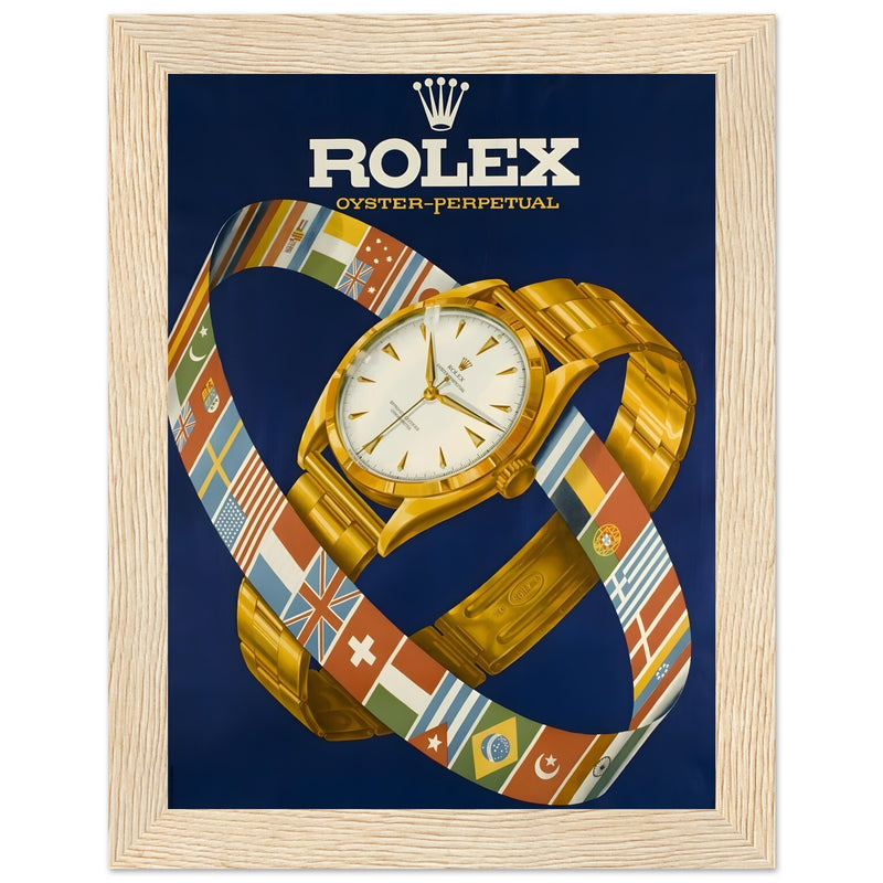 Rolex Advertising Golden Age Oyster Perpetual Vintage Poster