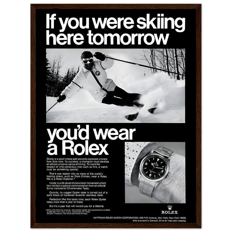 Rolex Ski Vintage Poster Ad