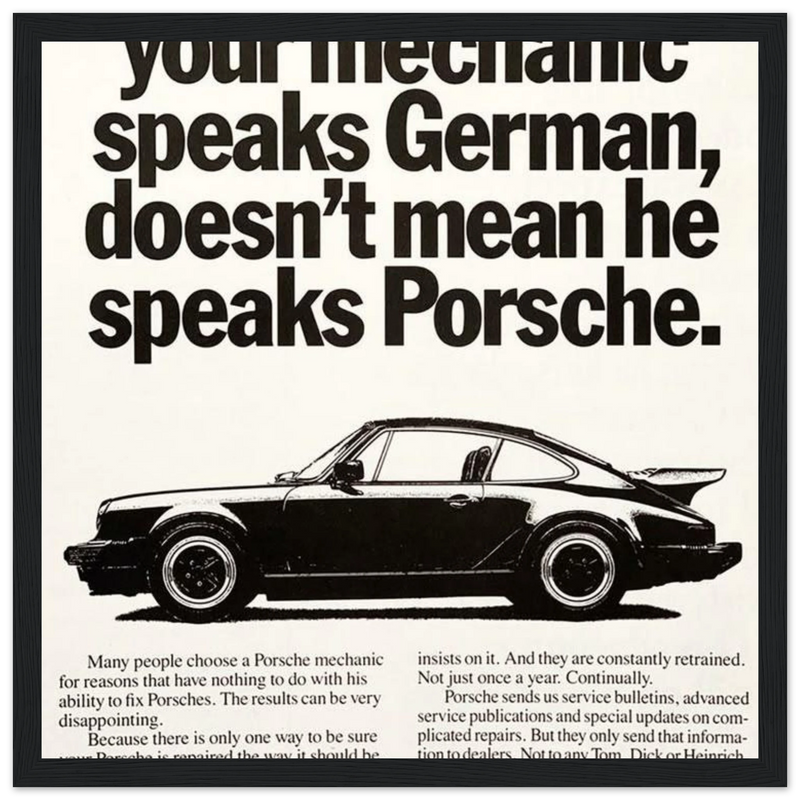 Porsche - German Speaking Vintage Poster