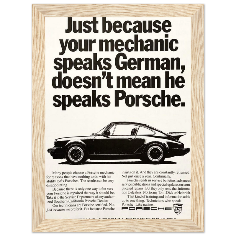 Porsche - German Speaking Vintage Poster