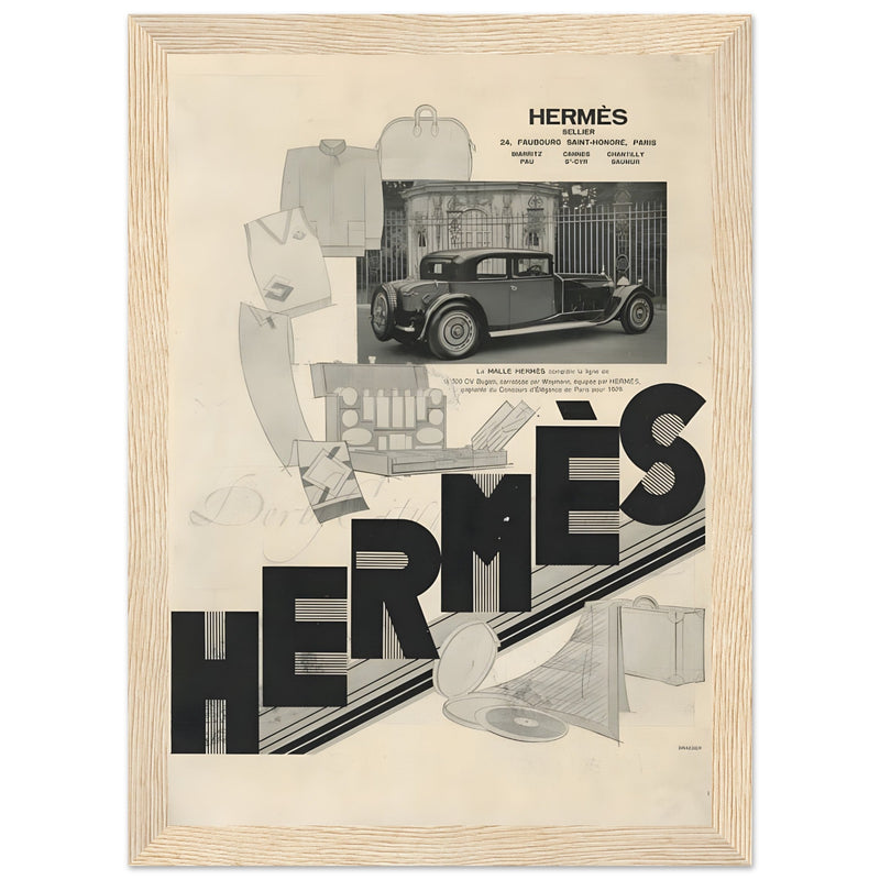 Hermes Fashion Vintage Poster Ad