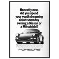 Porsche 911 Vintage Ad Poster