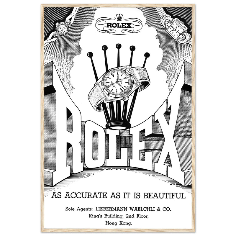 Rolex Hong Kong Jewellers Vintage Poster Ad