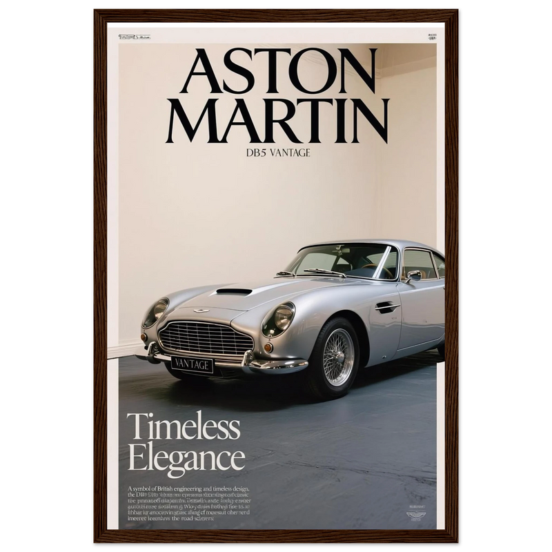 Aston Martin Vintage Poster Ad - DB5 Vantage